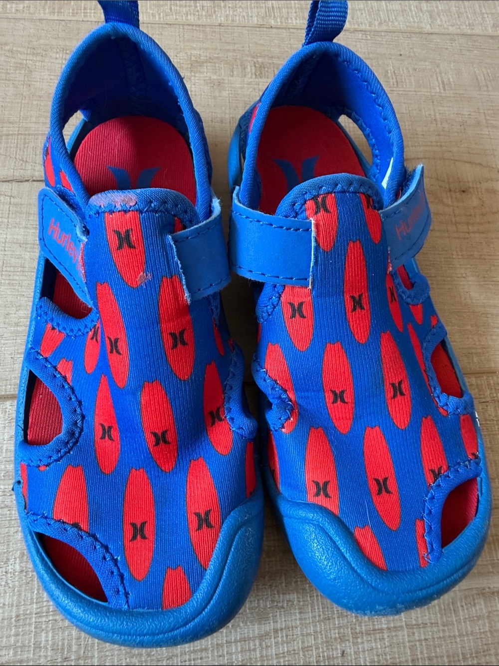 Hurley Blue & Red Kids Water Sandals